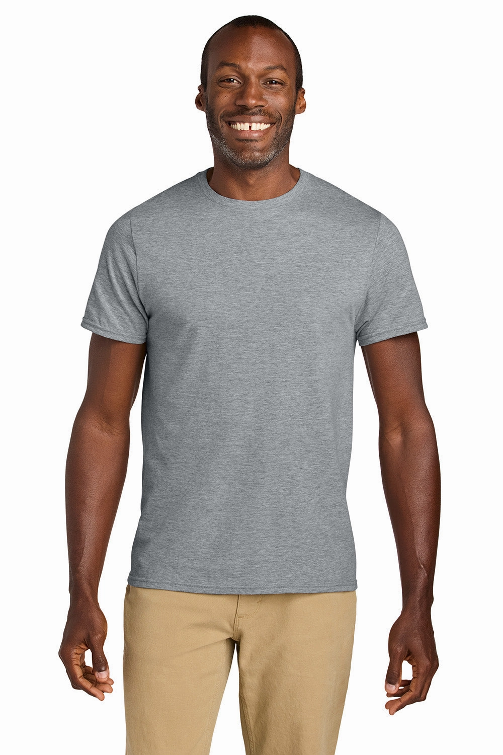 Jerzees Mens Classics Short Sleeve Crewneck T-Shirt - Heather Grey