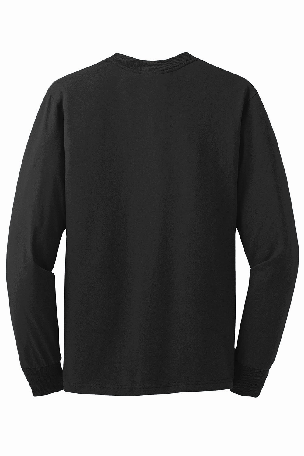 Jerzees Mens Dri-Power Moisture Wicking Long Sleeve Crewneck T-Shirt - Black