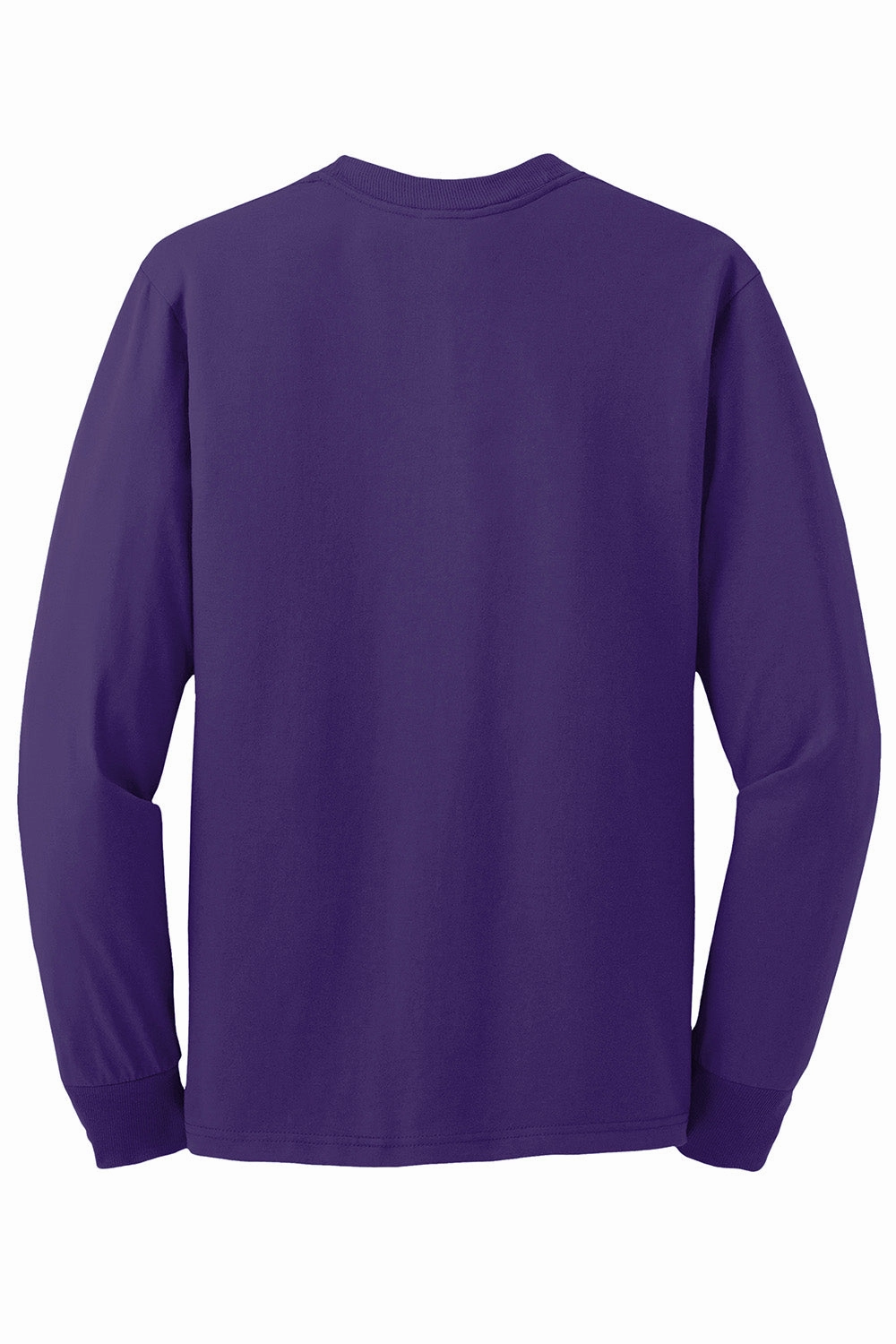 Jerzees Mens Dri-Power Moisture Wicking Long Sleeve Crewneck T-Shirt - Deep Purple