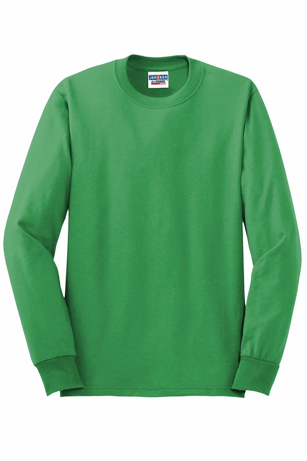 Jerzees Mens Dri-Power Moisture Wicking Long Sleeve Crewneck T-Shirt - Kelly Green