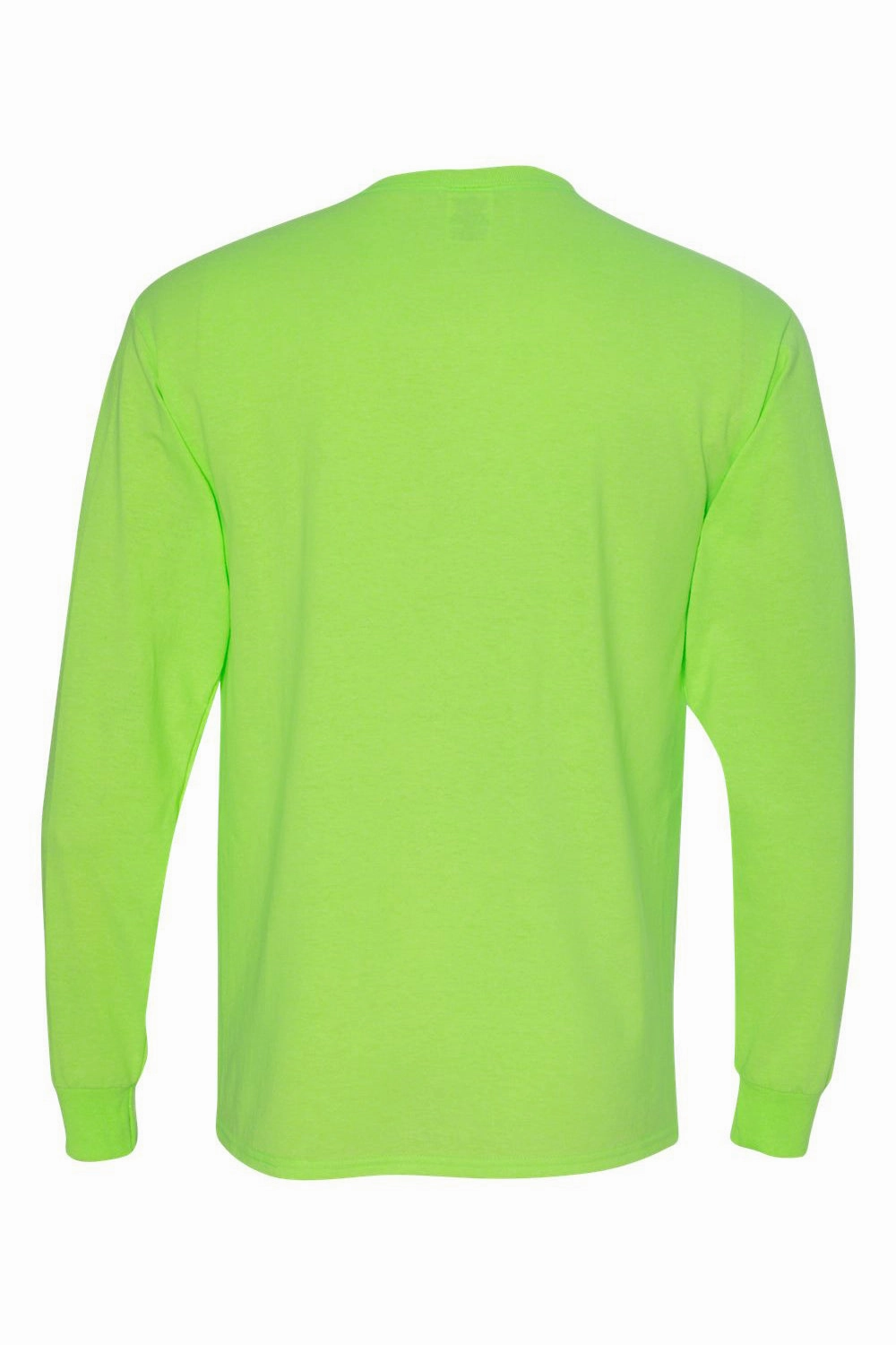 Jerzees Mens Dri-Power Moisture Wicking Long Sleeve Crewneck T-Shirt - Neon Green