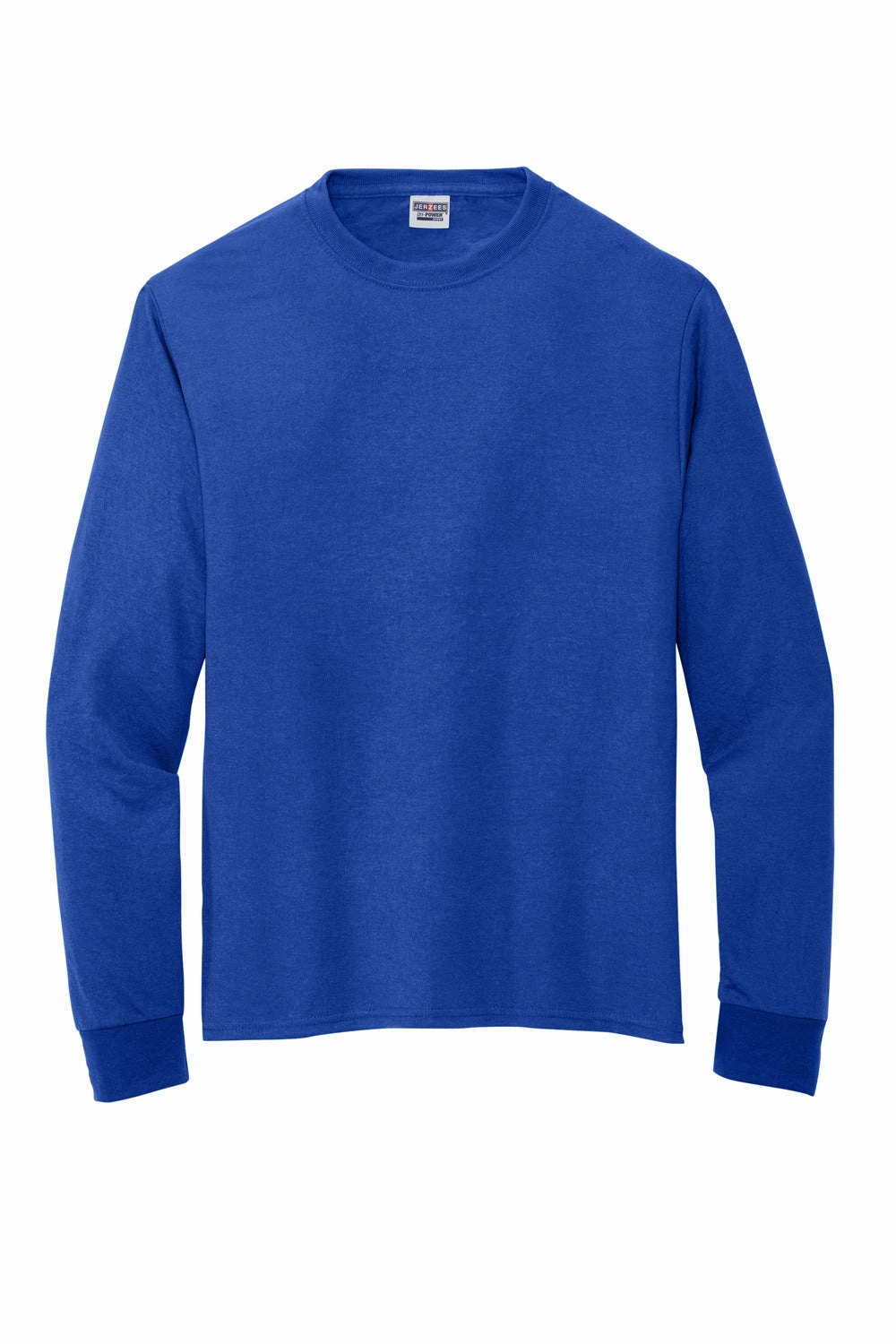 Jerzees Mens Dri-Power Moisture Wicking Long Sleeve Crewneck T-Shirt - Royal Blue