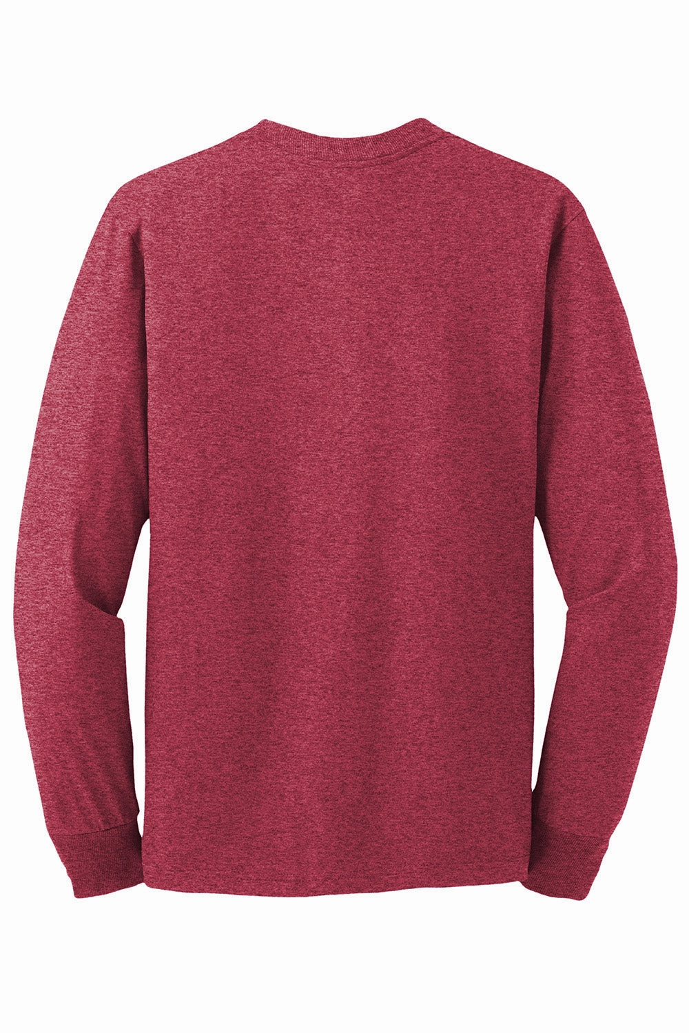 Jerzees Mens Dri-Power Moisture Wicking Long Sleeve Crewneck T-Shirt - Vintage Heather Red