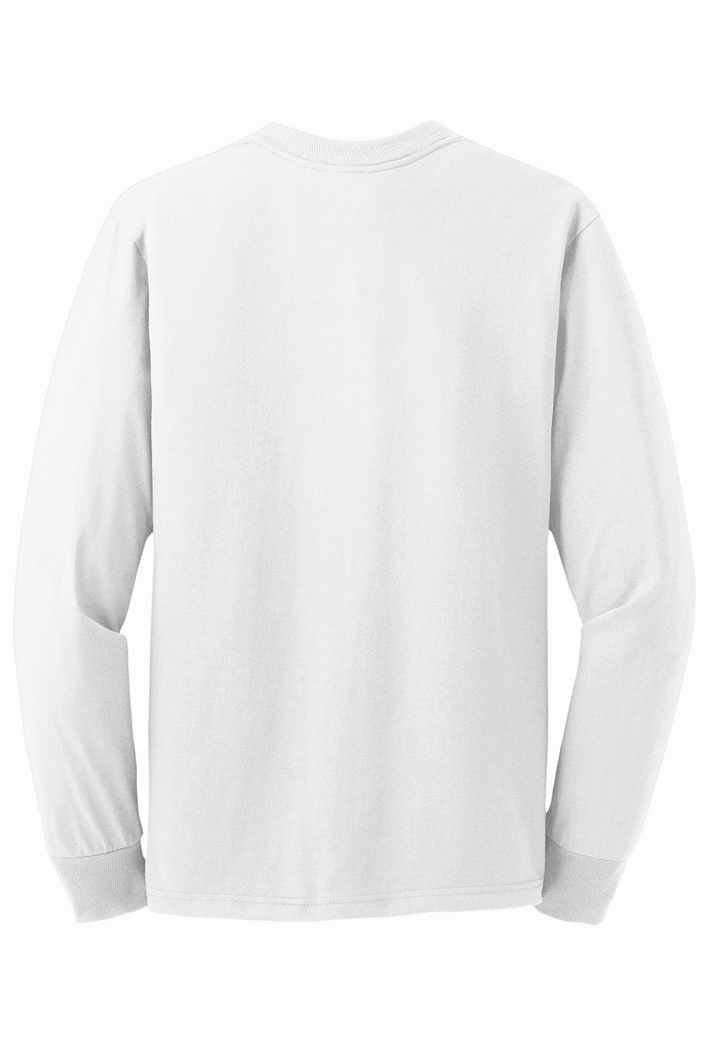 Jerzees Mens Dri-Power Moisture Wicking Long Sleeve Crewneck T-Shirt - White