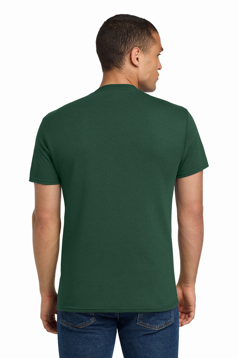 Jerzees Mens Dri-Power Moisture Wicking Short Sleeve Crewneck T-Shirt - Forest Green