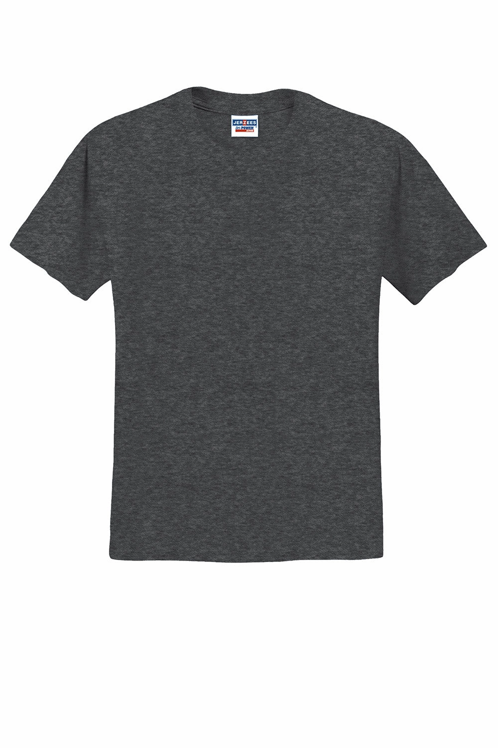 Jerzees Mens Dri-Power Moisture Wicking Short Sleeve Crewneck T-Shirt - Heather Black
