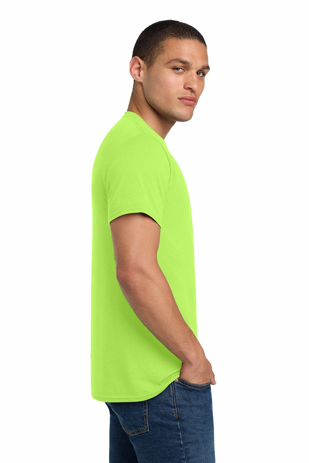 Jerzees Mens Dri-Power Moisture Wicking Short Sleeve Crewneck T-Shirt - Neon Green
