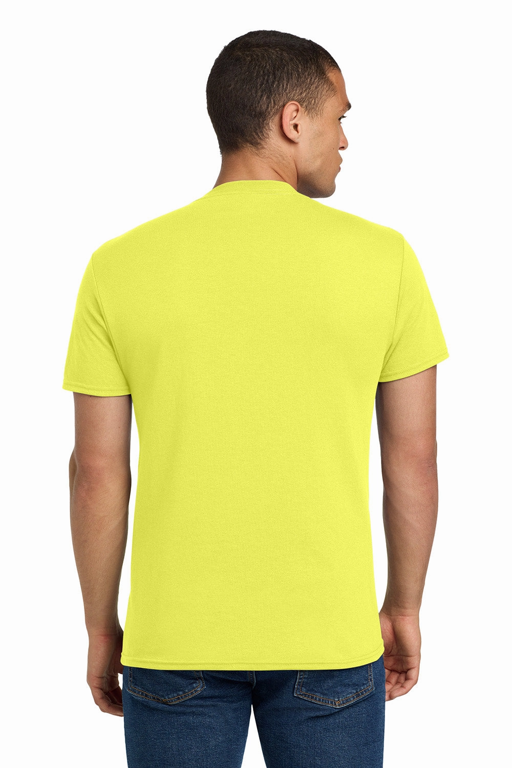 Jerzees Mens Dri-Power Moisture Wicking Short Sleeve Crewneck T-Shirt - Neon Yellow