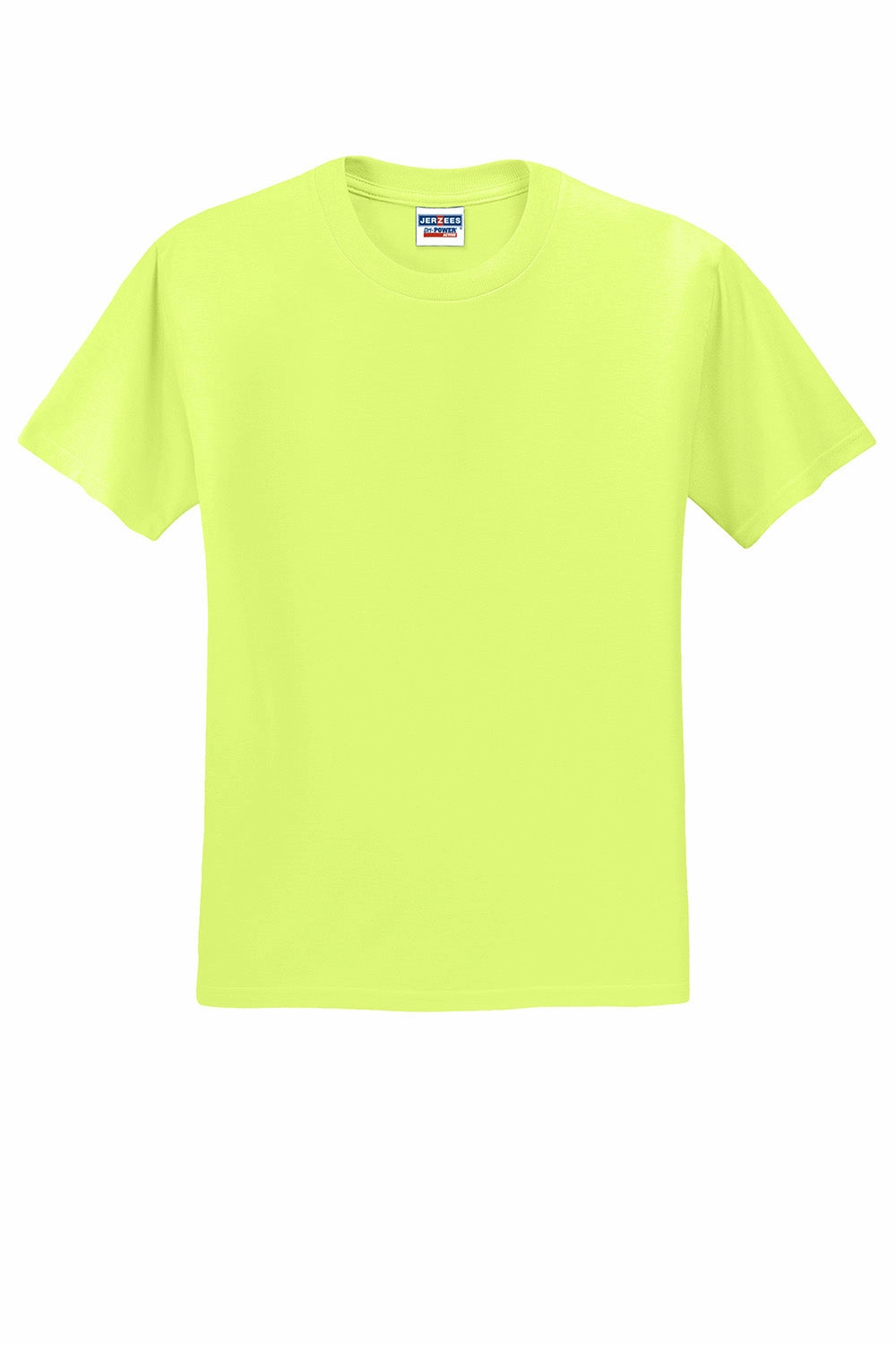 Jerzees Mens Dri-Power Moisture Wicking Short Sleeve Crewneck T-Shirt - Safety Green