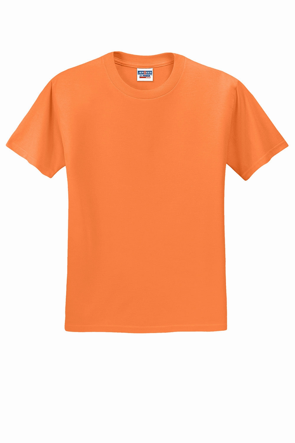 Jerzees Mens Dri-Power Moisture Wicking Short Sleeve Crewneck T-Shirt - Safety Orange