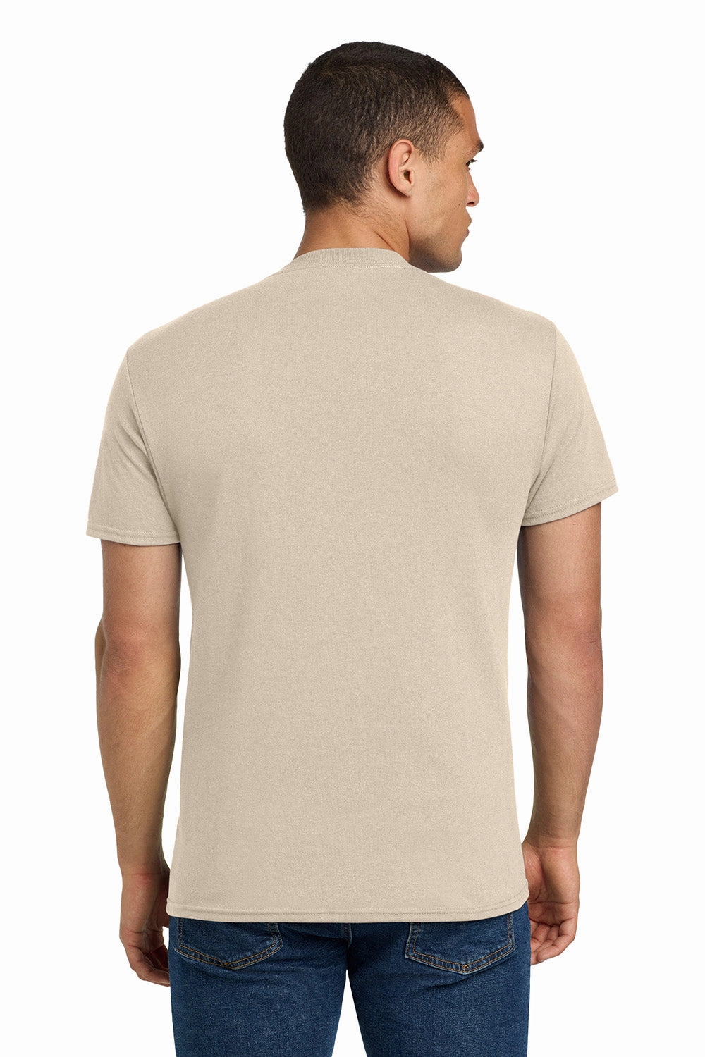 Jerzees Mens Dri-Power Moisture Wicking Short Sleeve Crewneck T-Shirt - Sandstone Brown