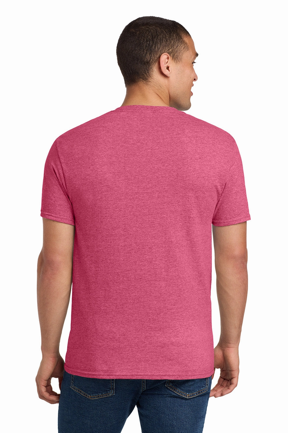 Jerzees Mens Dri-Power Moisture Wicking Short Sleeve Crewneck T-Shirt - Vintage Heather Red