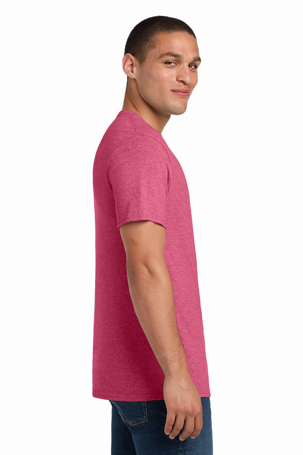 Jerzees Mens Dri-Power Moisture Wicking Short Sleeve Crewneck T-Shirt - Vintage Heather Red