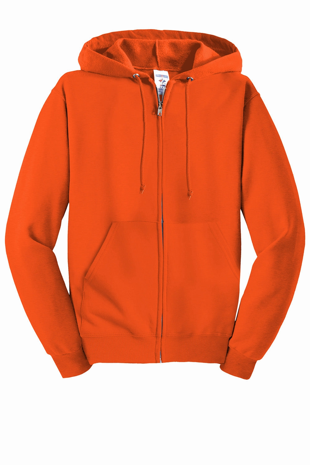 Jerzees Mens NuBlend Pill Resistant Fleece Full Zip Hooded Sweatshirt Hoodie w/ Pockets - Safety Orange