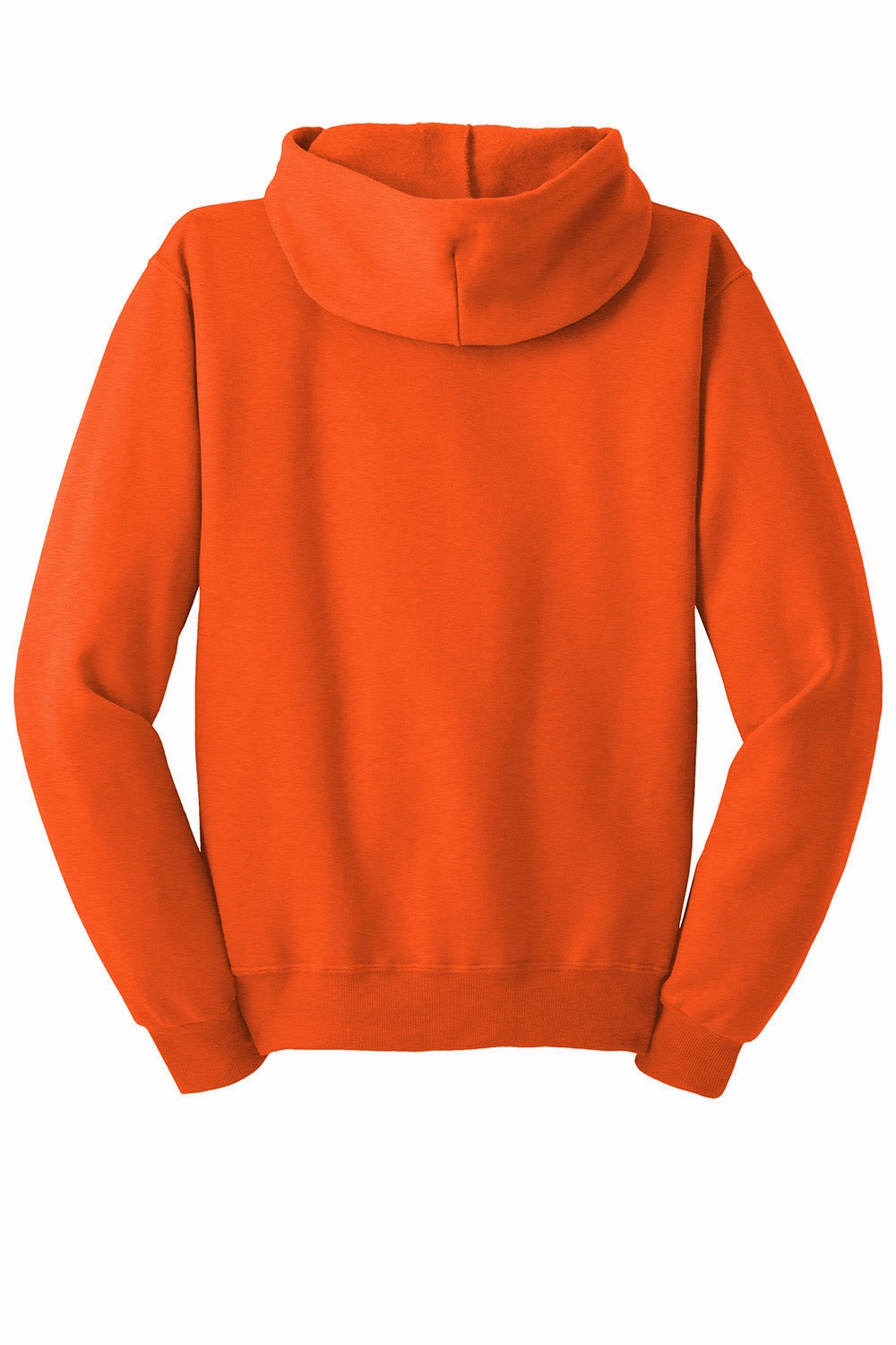 Jerzees Mens NuBlend Pill Resistant Fleece Full Zip Hooded Sweatshirt Hoodie w/ Pockets - Safety Orange