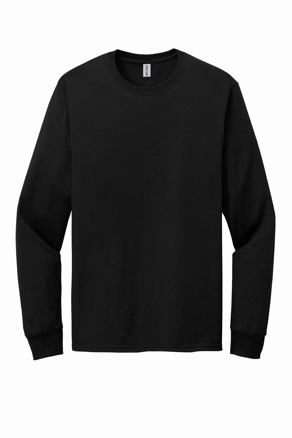 Jerzees Mens Premium Blend Moisture Wicking Long Sleeve Crewneck T-Shirt - Black Ink