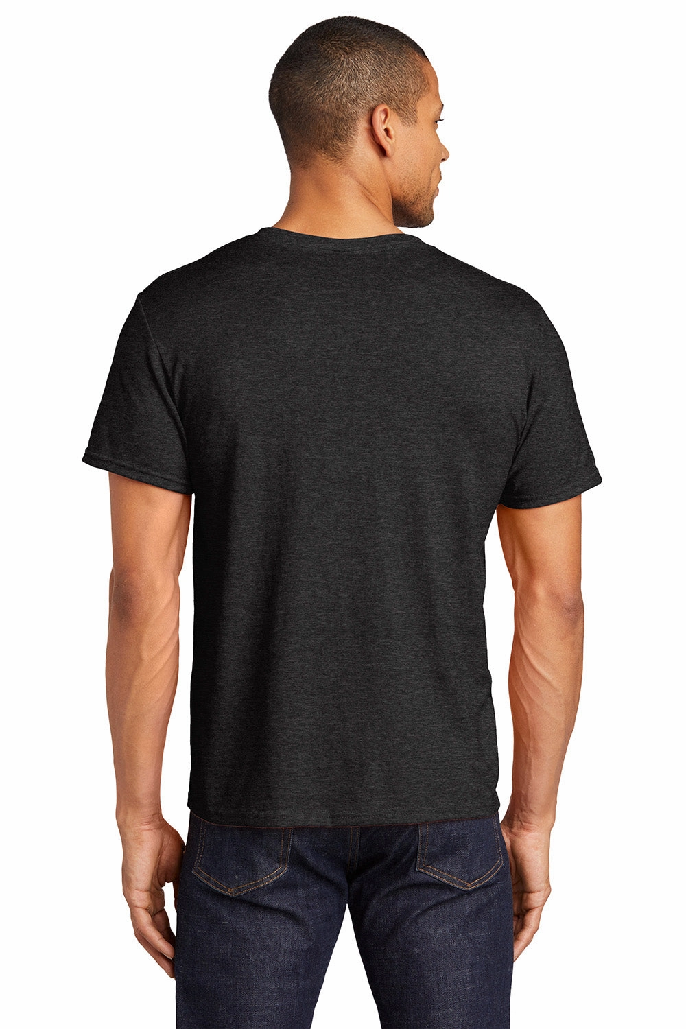 Jerzees Mens Premium Blend Moisture Wicking Short Sleeve Crewneck T-Shirt - Heather Black Ink