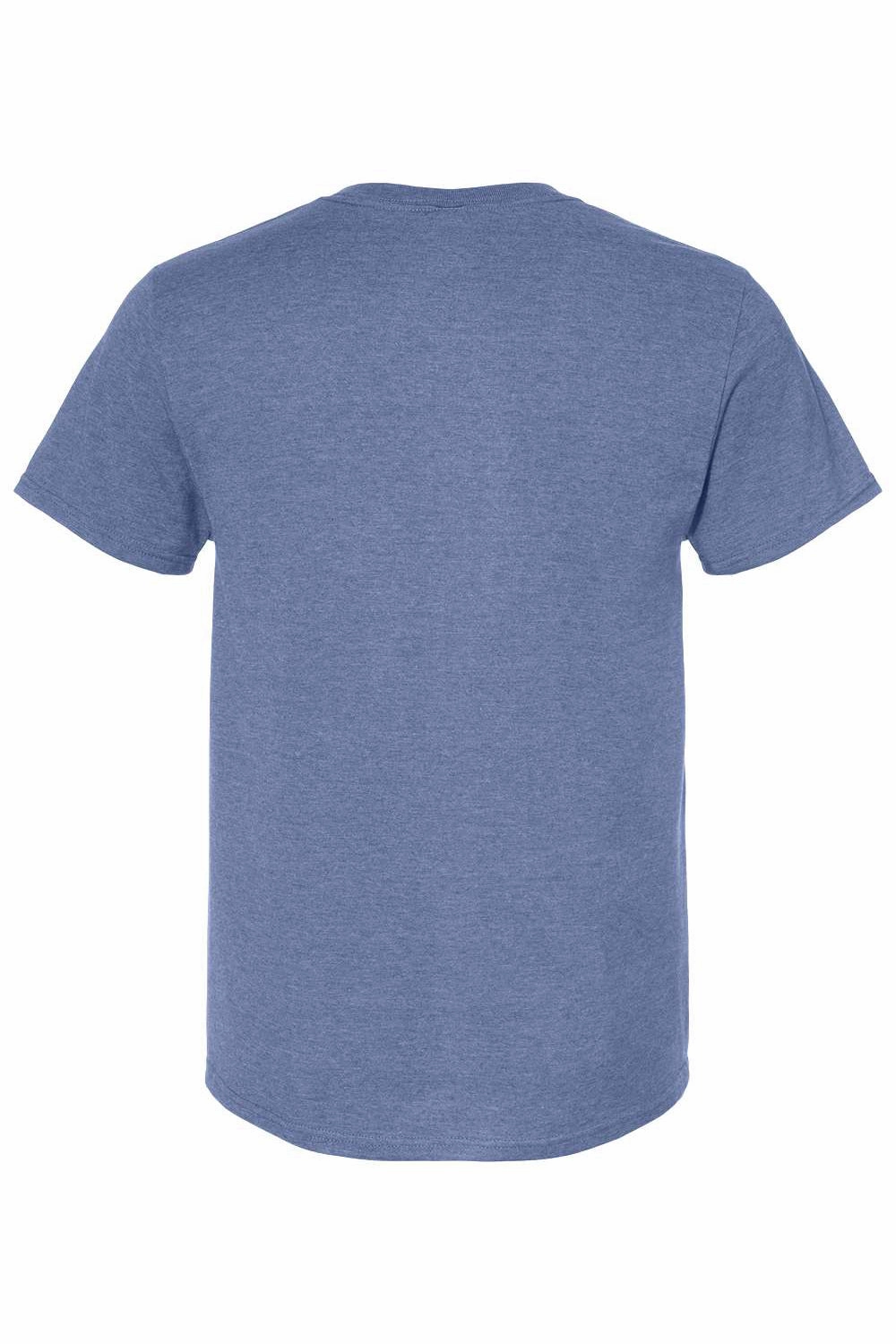 Jerzees Mens Premium Blend Moisture Wicking Short Sleeve Crewneck T-Shirt - Heather Denim Blue