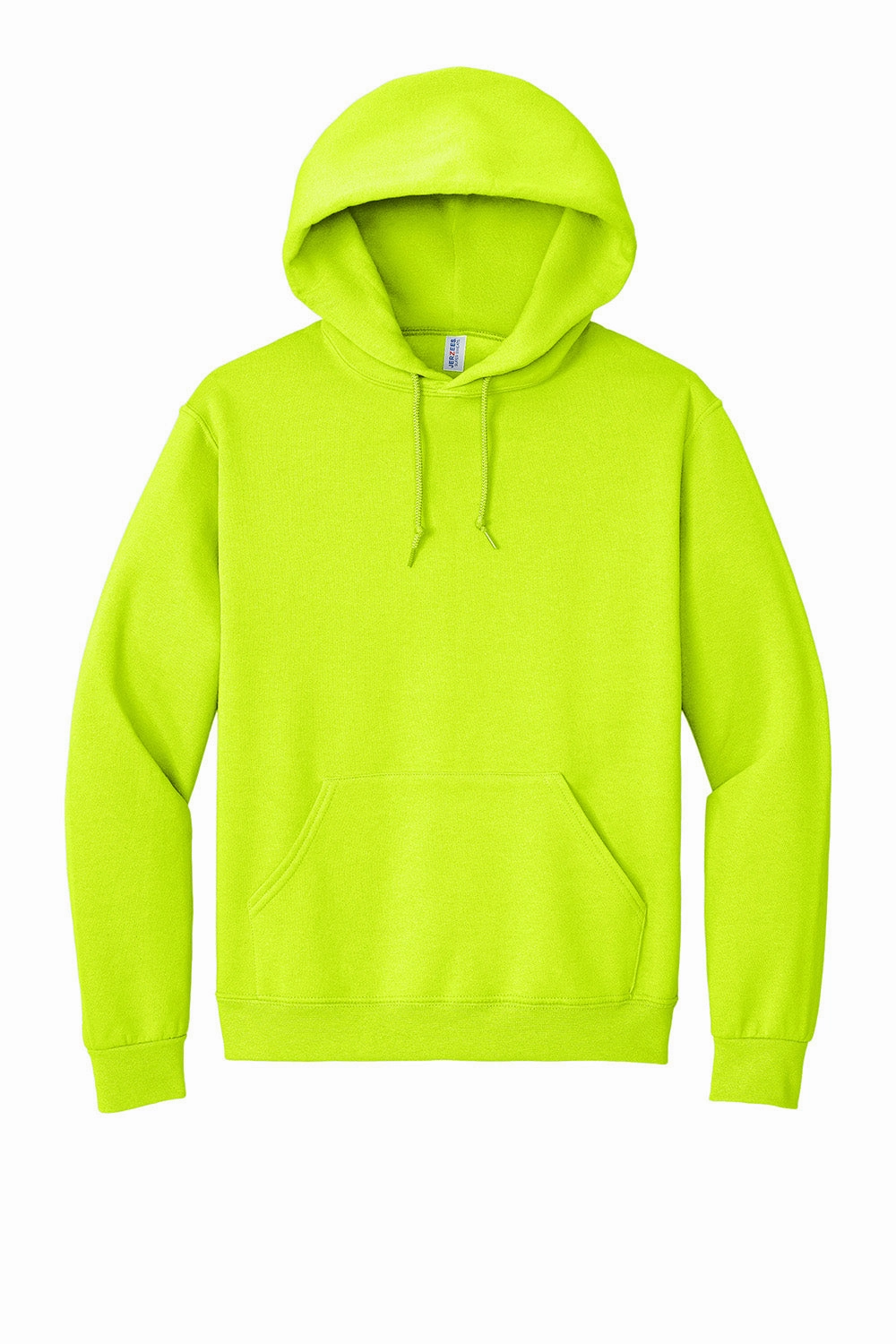 Jerzees Mens Super Sweats NuBlend Pill Resistant Fleece Hooded Sweatshirt Hoodie w/ Pouch Pocket - Safety Green