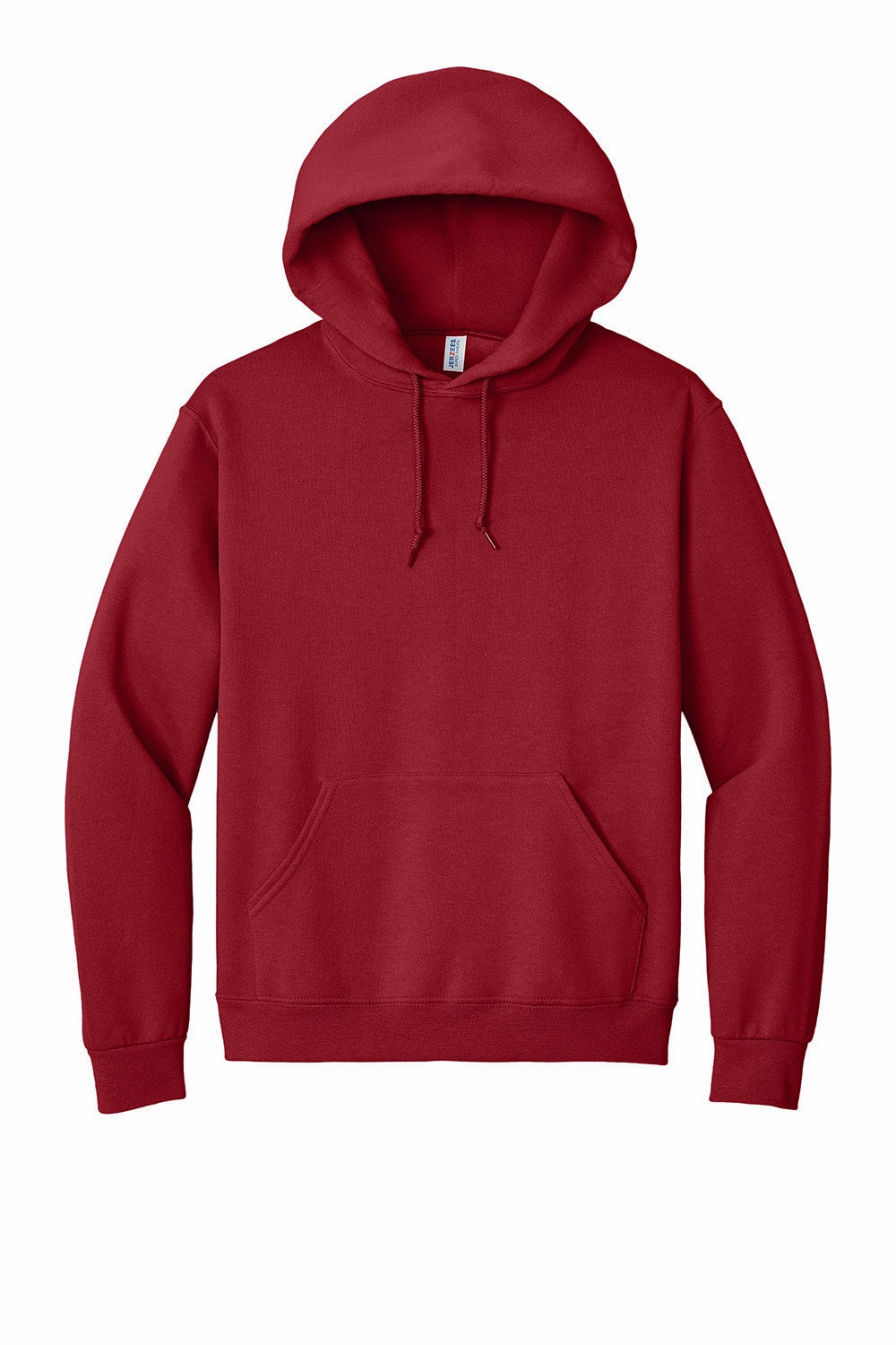 Jerzees Mens Super Sweats NuBlend Pill Resistant Fleece Hooded Sweatshirt Hoodie w/ Pouch Pocket - True Red