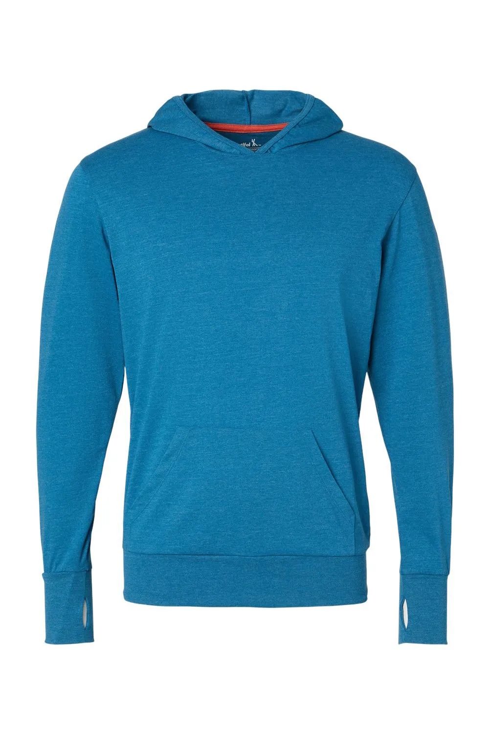 Kastlfel Mens Recycled Soft Hooded Long Sleeve T-Shirt Hoodie - Breaker Blue