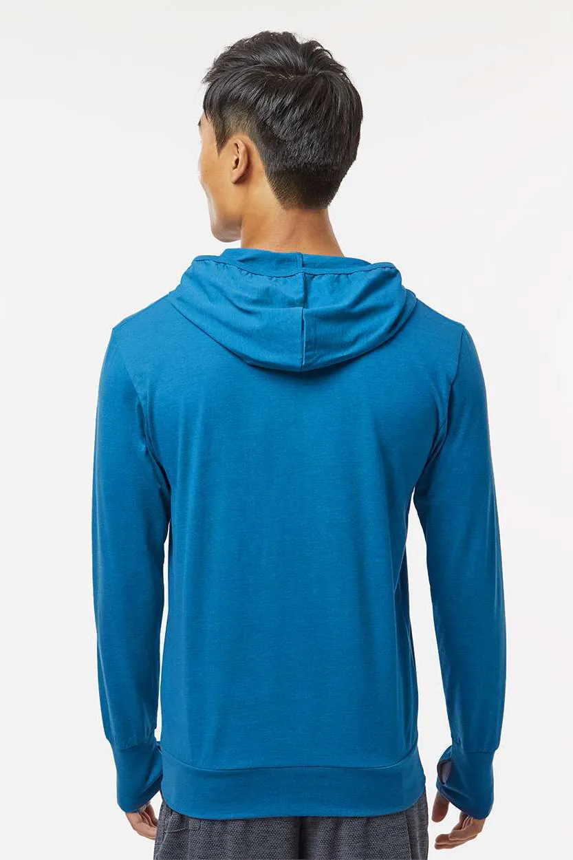 Kastlfel Mens Recycled Soft Hooded Long Sleeve T-Shirt Hoodie - Breaker Blue