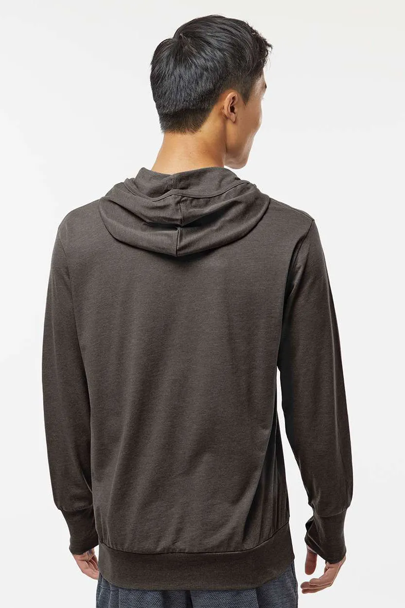 Kastlfel Mens Recycled Soft Hooded Long Sleeve T-Shirt Hoodie - Carbon Grey - Closeout