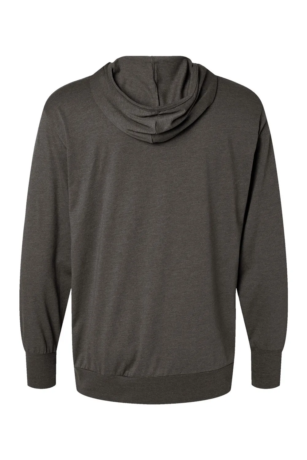Kastlfel Mens Recycled Soft Hooded Long Sleeve T-Shirt Hoodie - Carbon Grey - Closeout