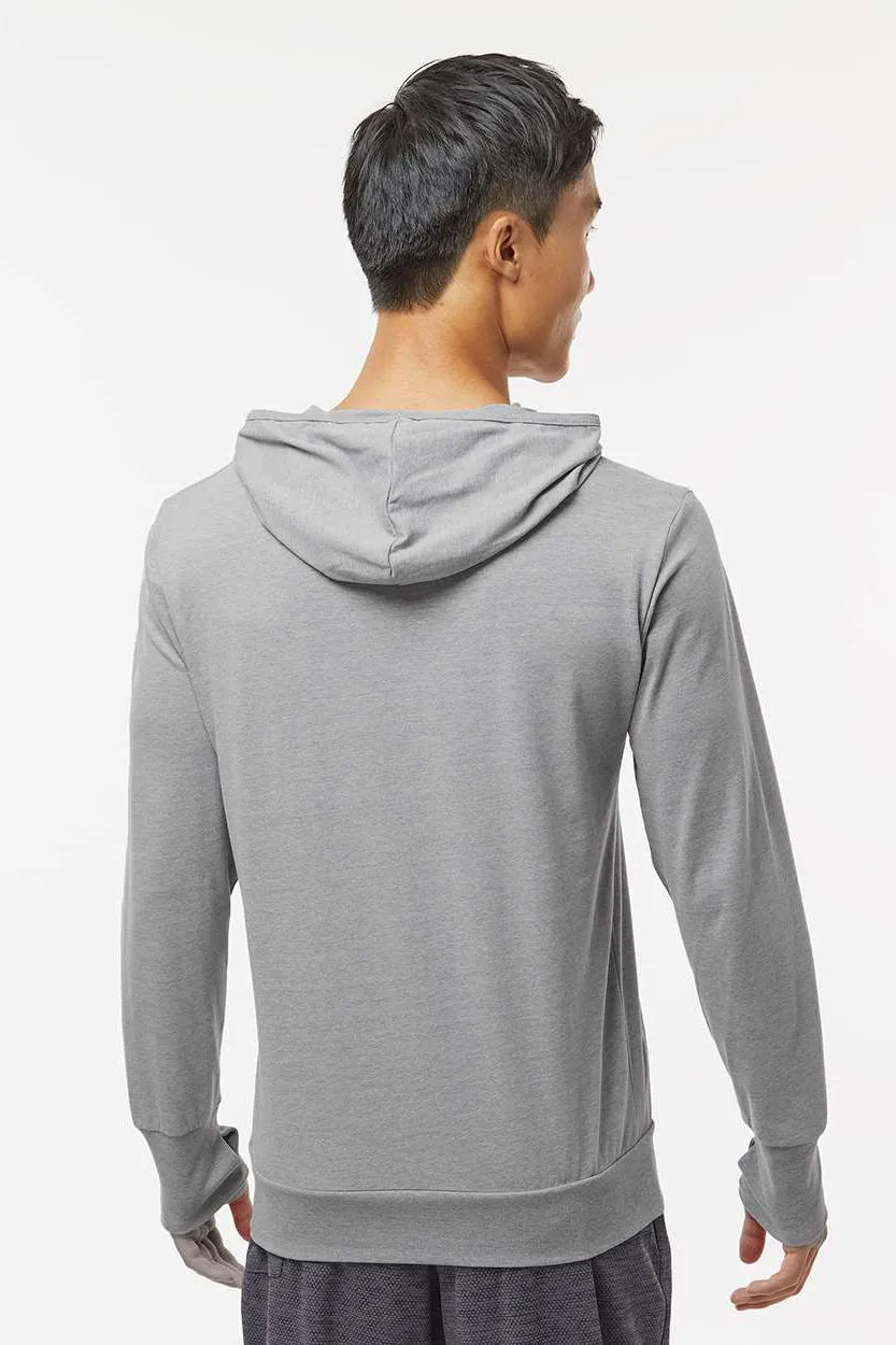 Kastlfel Mens Recycled Soft Hooded Long Sleeve T-Shirt Hoodie - Steel Grey - Closeout