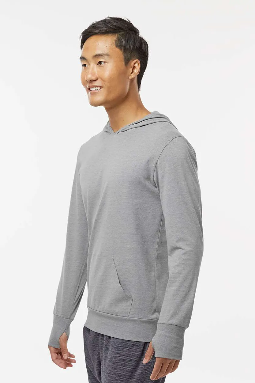 Kastlfel Mens Recycled Soft Hooded Long Sleeve T-Shirt Hoodie - Steel Grey - Closeout