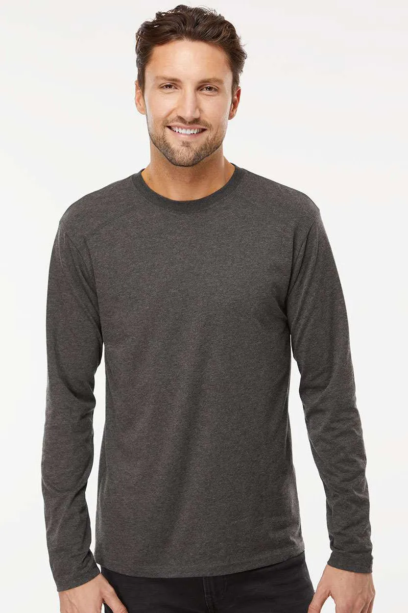 Kastlfel Mens Recycled Soft Long Sleeve Crewneck T-Shirt - Carbon Grey