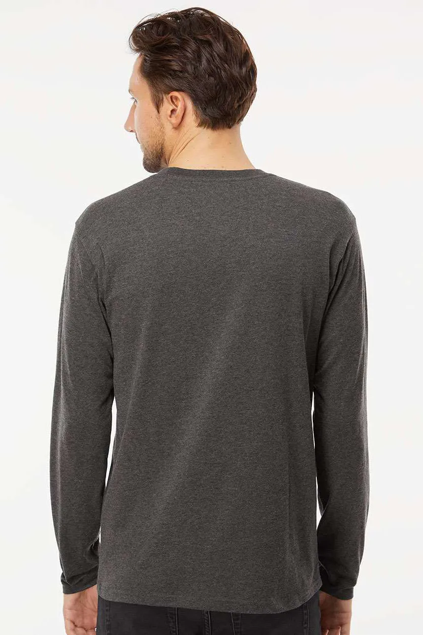 Kastlfel Mens Recycled Soft Long Sleeve Crewneck T-Shirt - Carbon Grey