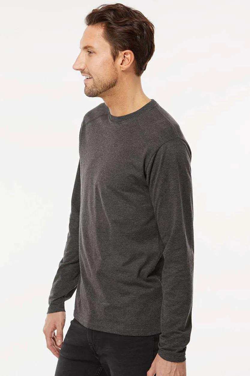 Kastlfel Mens Recycled Soft Long Sleeve Crewneck T-Shirt - Carbon Grey