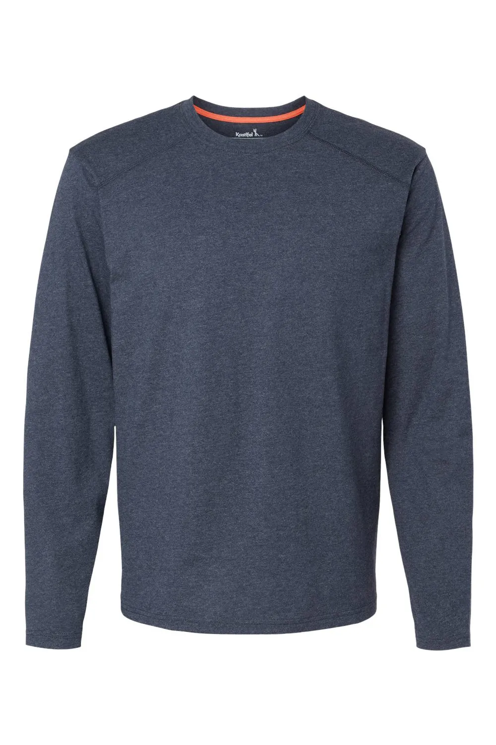 Kastlfel Mens Recycled Soft Long Sleeve Crewneck T-Shirt - Midnight Blue