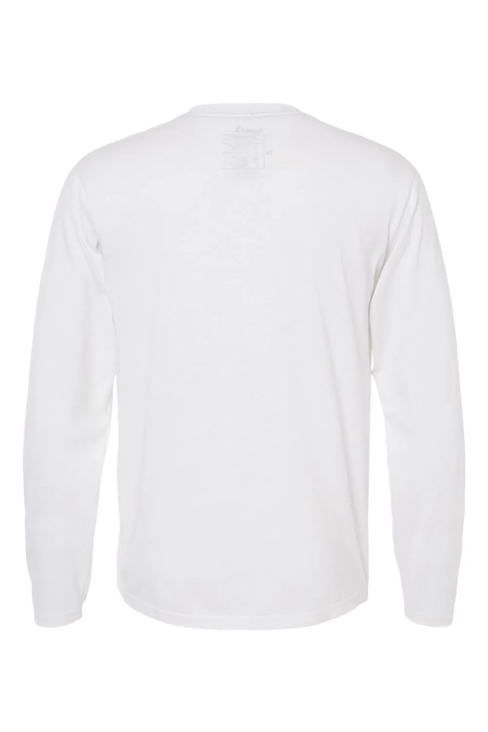 Kastlfel Mens Recycled Soft Long Sleeve Crewneck T-Shirt - White