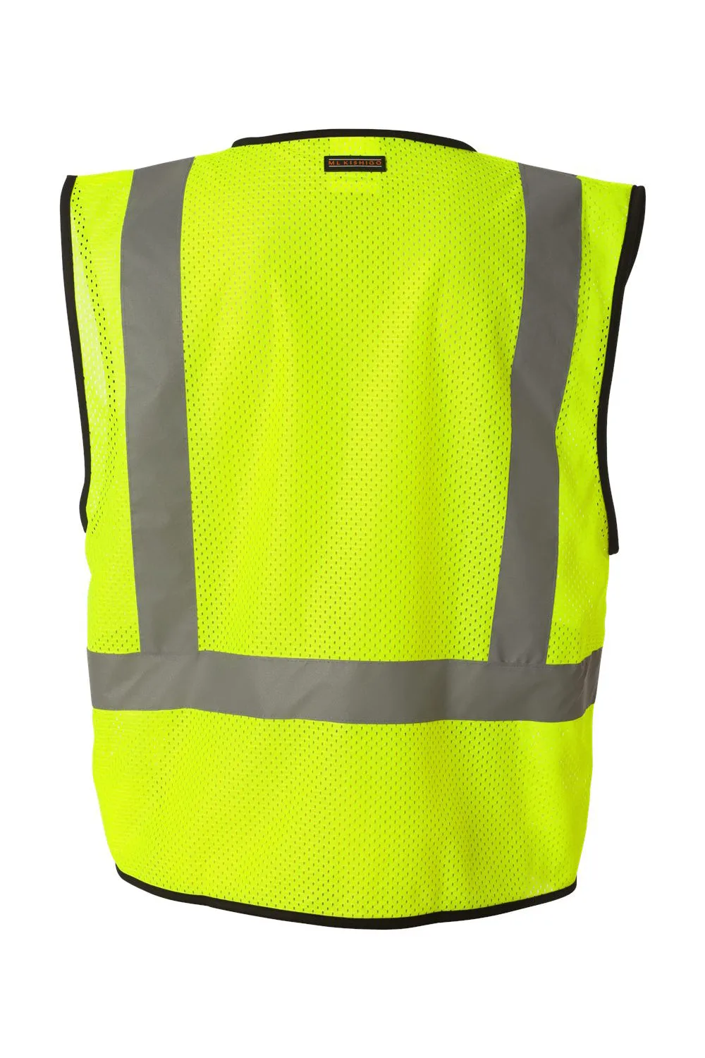 Kishigo Mens Economy Single Pocket Mesh Vest - Lime Green