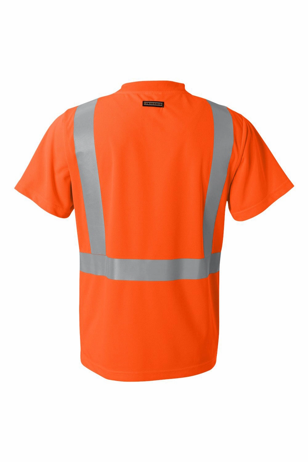 Kishigo Mens High Performance Moisture Wicking Microfiber Short Sleeve Crewneck T-Shirt w/ Pocket - Orange