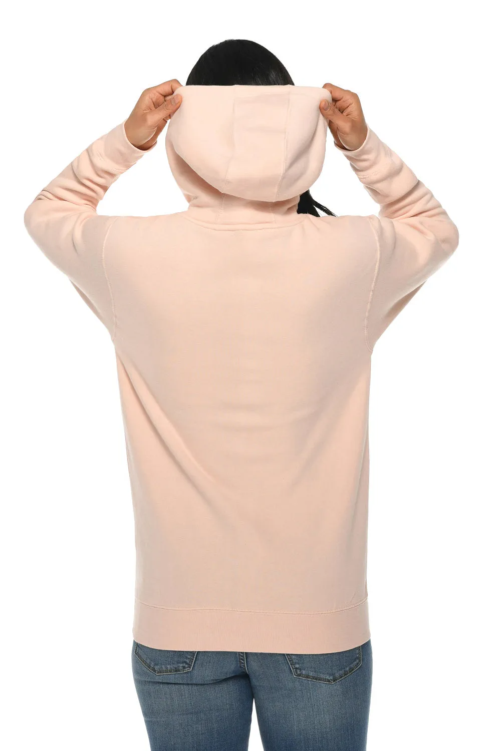 Lane Seven Mens Premium Hooded Sweatshirt Hoodie w/ Pouch Pocket - Pale Pink