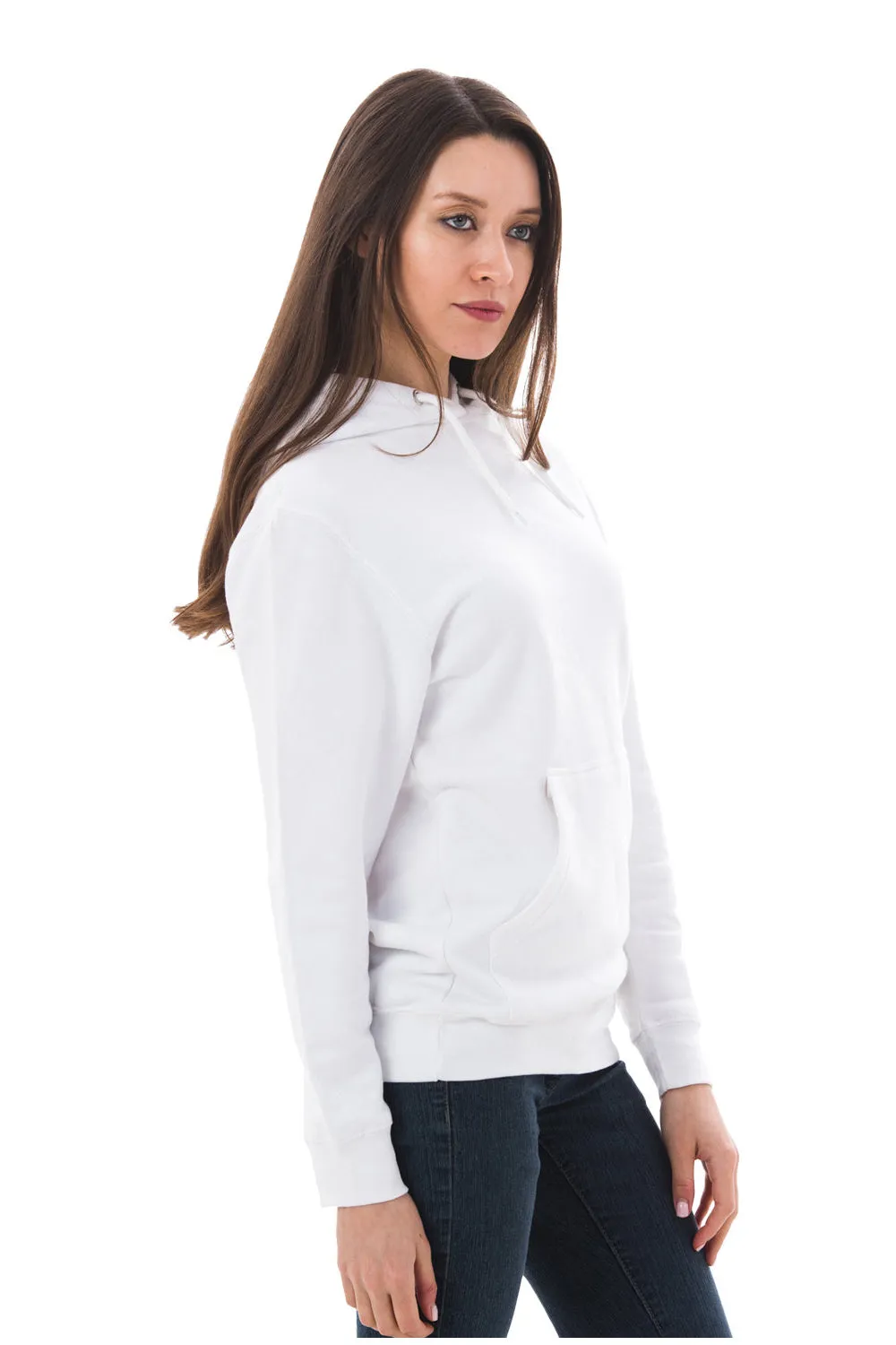 Lane Seven Mens Premium Hooded Sweatshirt Hoodie w/ Pouch Pocket - White