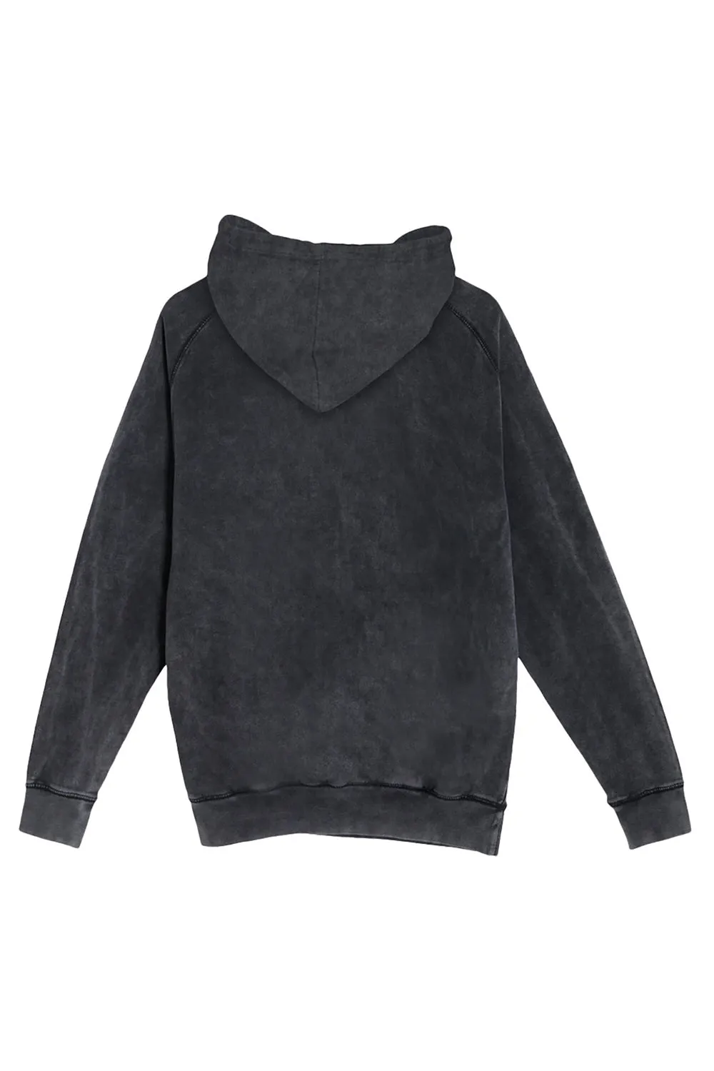 Lane Seven Mens Vintage Raglan Hooded Sweatshirt Hoodie w/ Pouch Pocket - Vintage Black