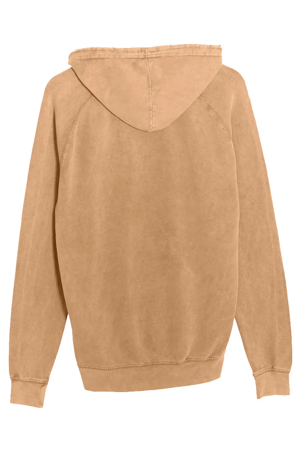 Lane Seven Mens Vintage Raglan Hooded Sweatshirt Hoodie w/ Pouch Pocket - Vintage Camel