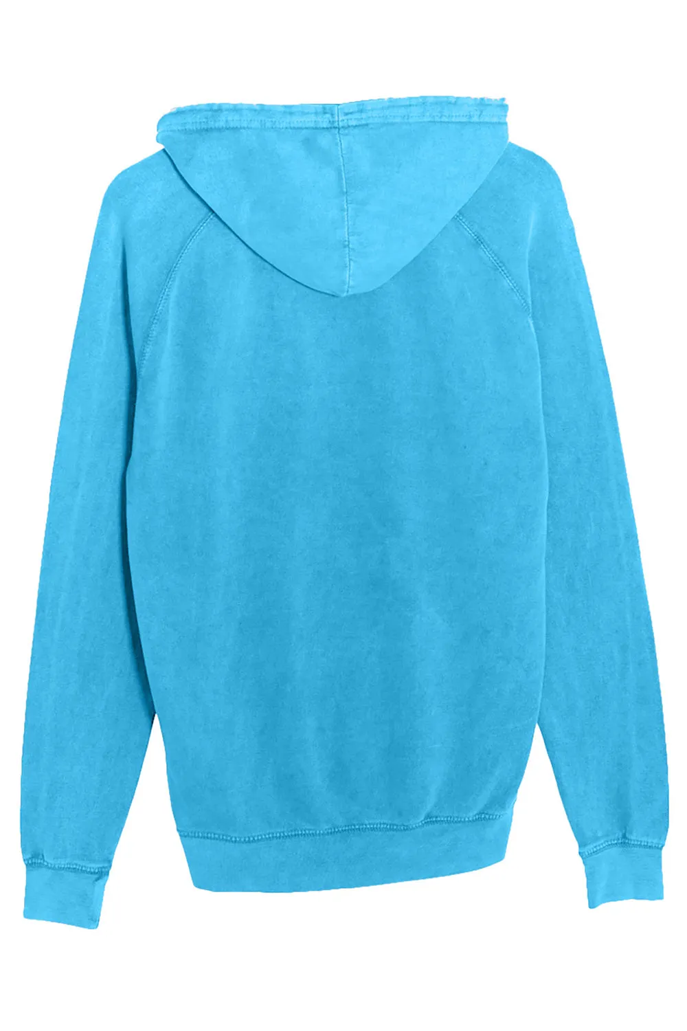 Lane Seven Mens Vintage Raglan Hooded Sweatshirt Hoodie w/ Pouch Pocket - Vintage Lake Blue