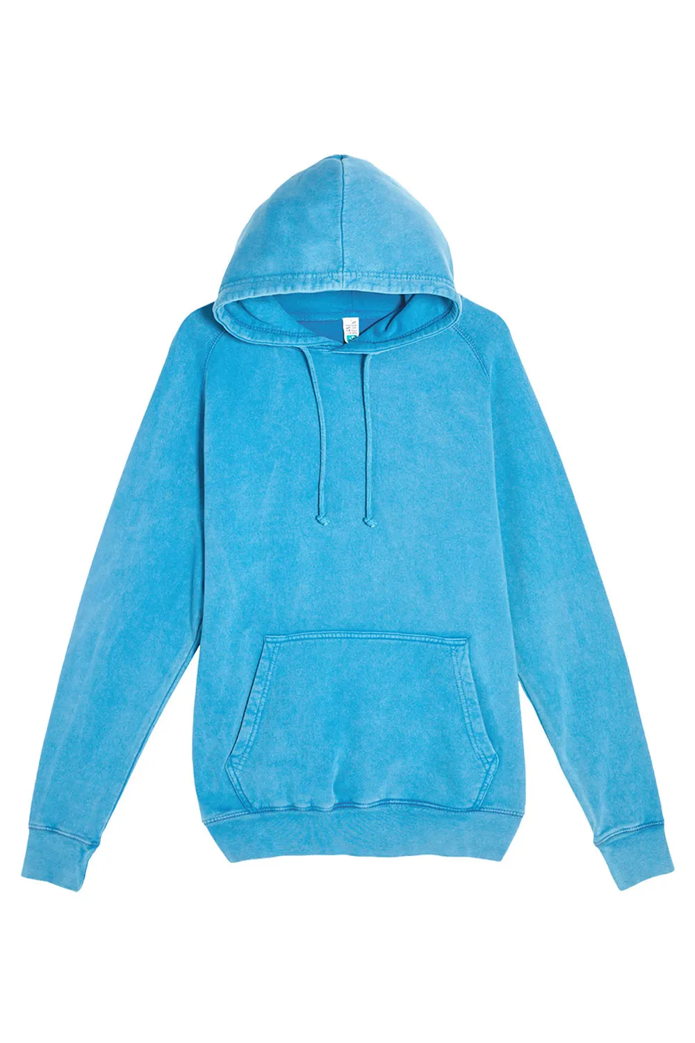 Lane Seven Mens Vintage Raglan Hooded Sweatshirt Hoodie w/ Pouch Pocket - Vintage Lake Blue