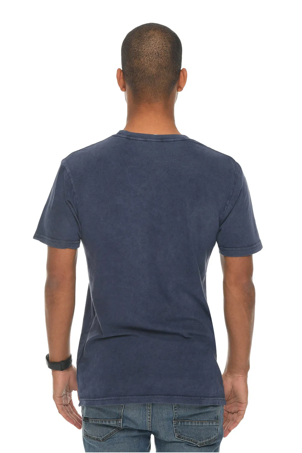 Lane Seven Mens Vintage Short Sleeve Crewneck T-Shirt - Vintage Denim Blue