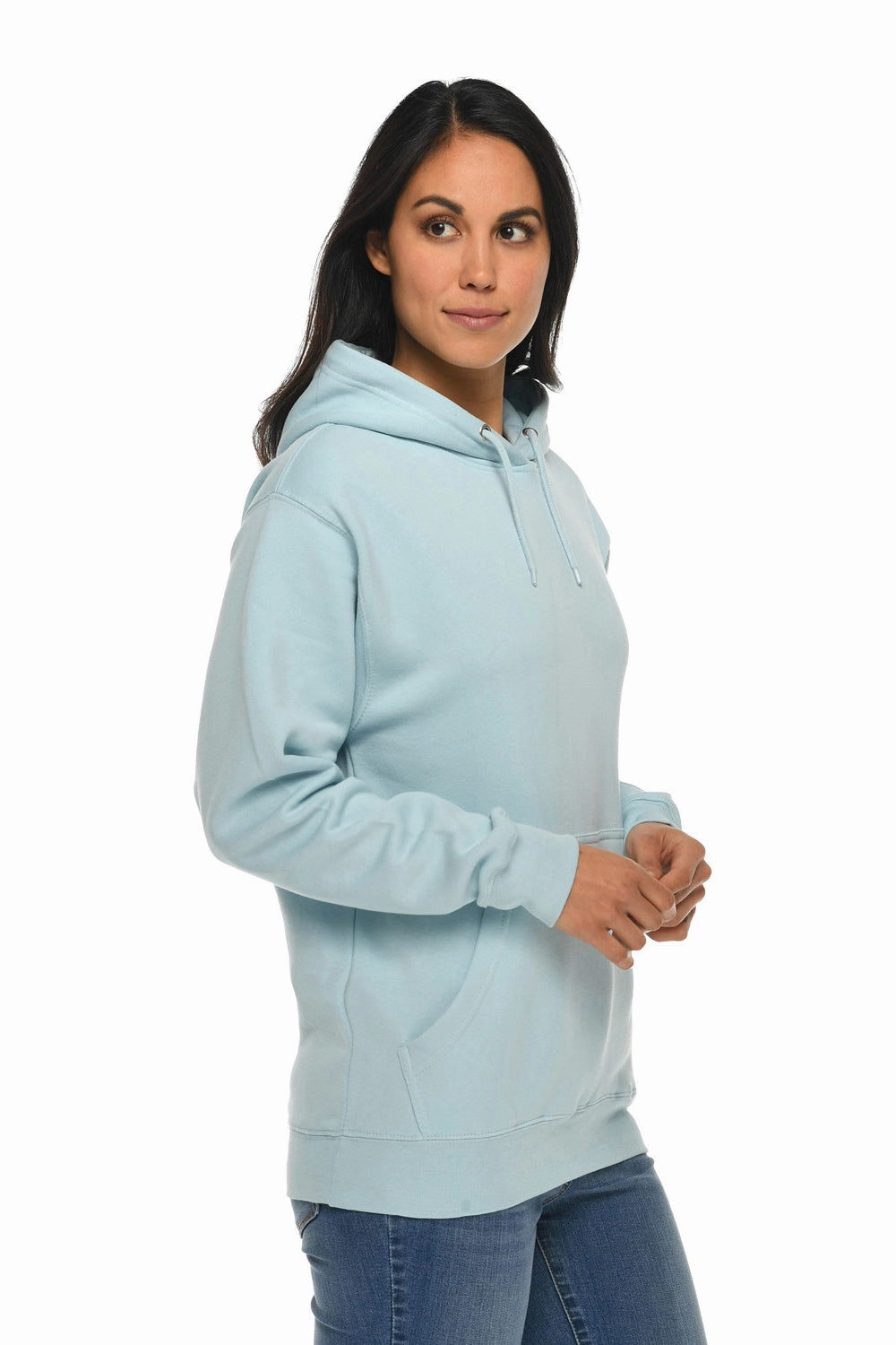 Lane Seven Mens Premium Hooded Sweatshirt Hoodie w/ Pouch Pocket - Mist Blue