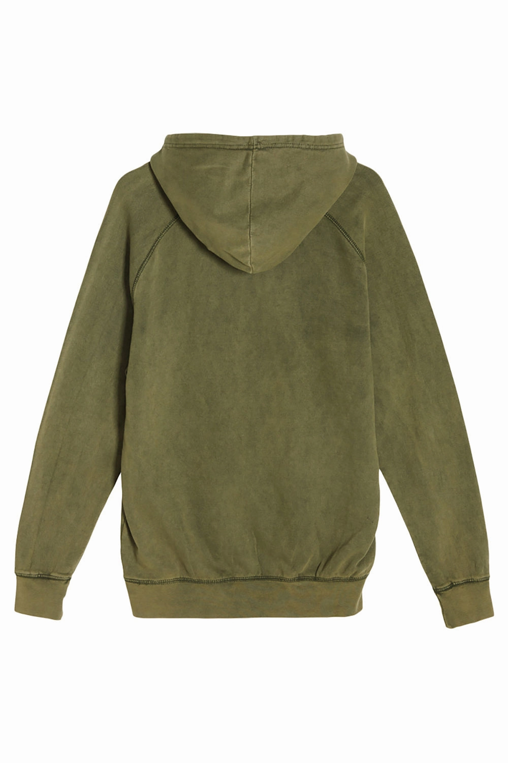 Lane Seven Mens Vintage Raglan Hooded Sweatshirt Hoodie w/ Pouch Pocket - Vintage Olive Green