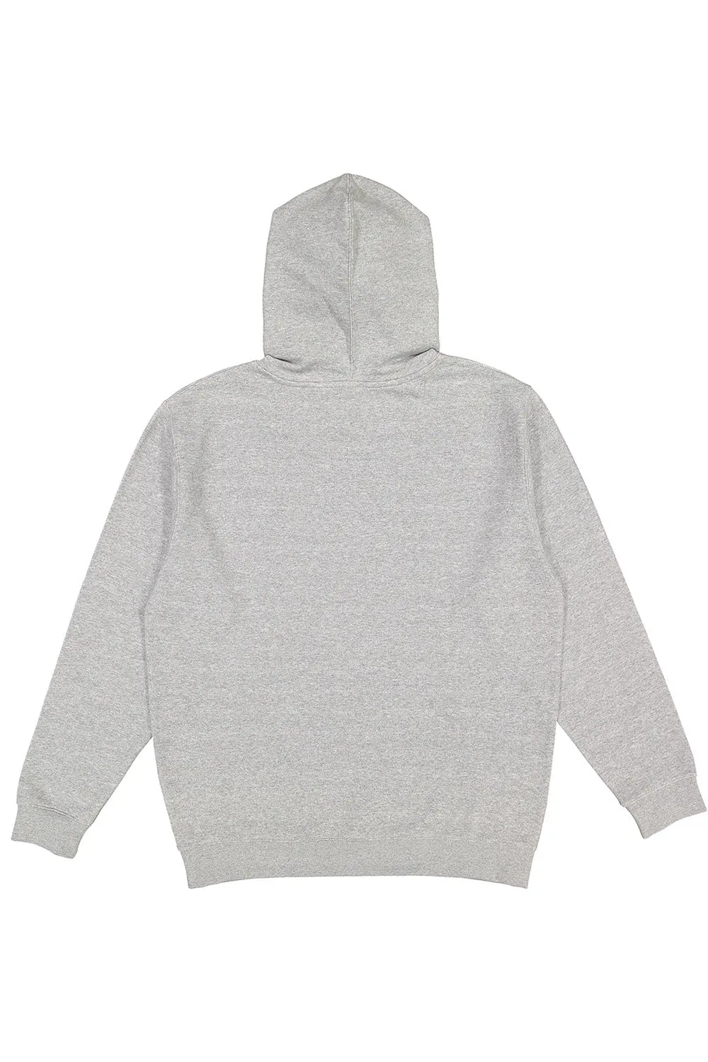 LAT Mens Elevated Fleece Basic Hooded Sweatshirt Hoodie w/ Pouch Pocket - Heather Grey