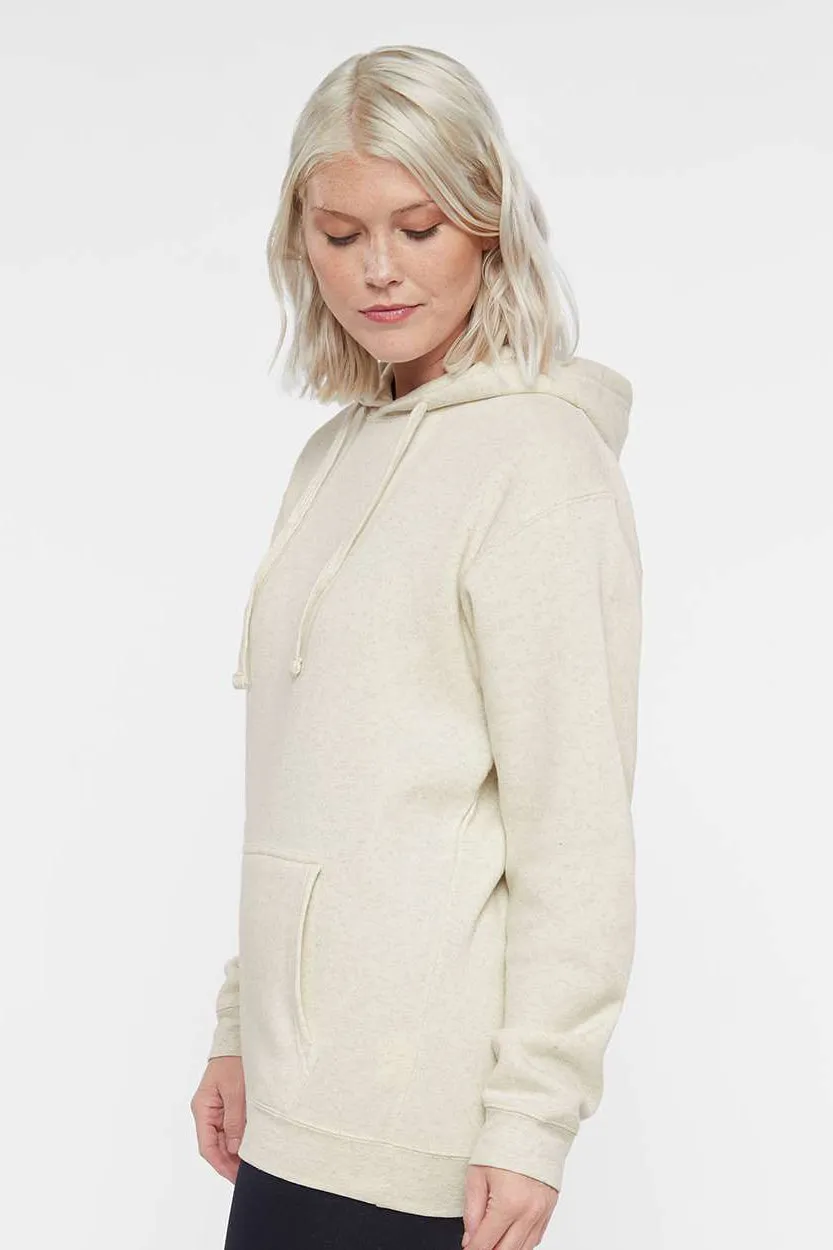 LAT Mens Elevated Fleece Basic Hooded Sweatshirt Hoodie w/ Pouch Pocket - Heather Natural