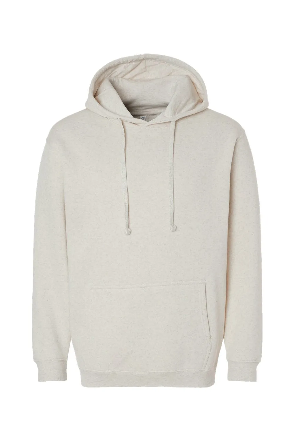 LAT Mens Elevated Fleece Basic Hooded Sweatshirt Hoodie w/ Pouch Pocket - Heather Natural