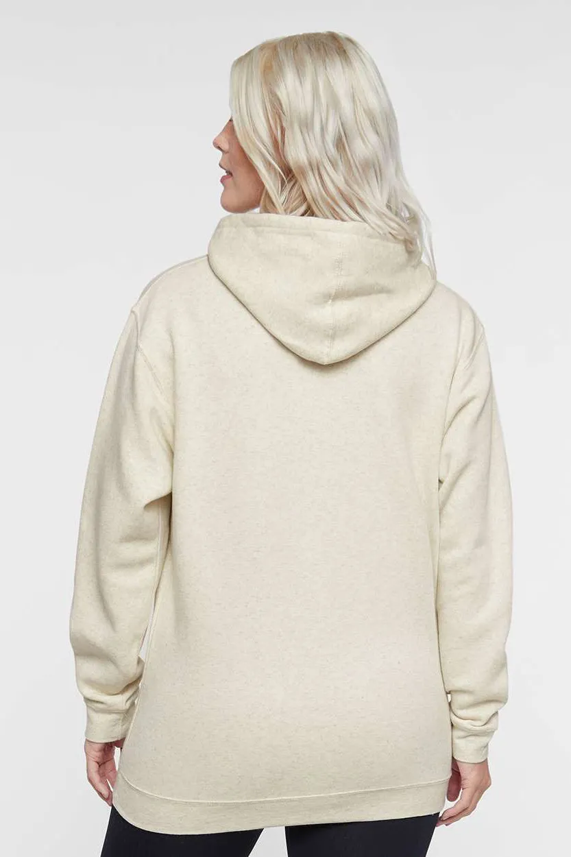 LAT Mens Elevated Fleece Basic Hooded Sweatshirt Hoodie w/ Pouch Pocket - Heather Natural